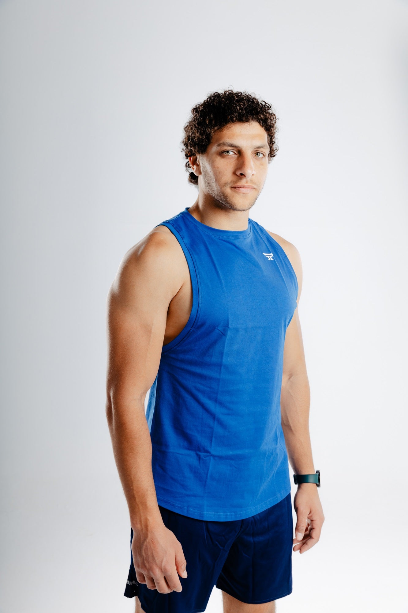 Runic Drop Arm Tank top Blue