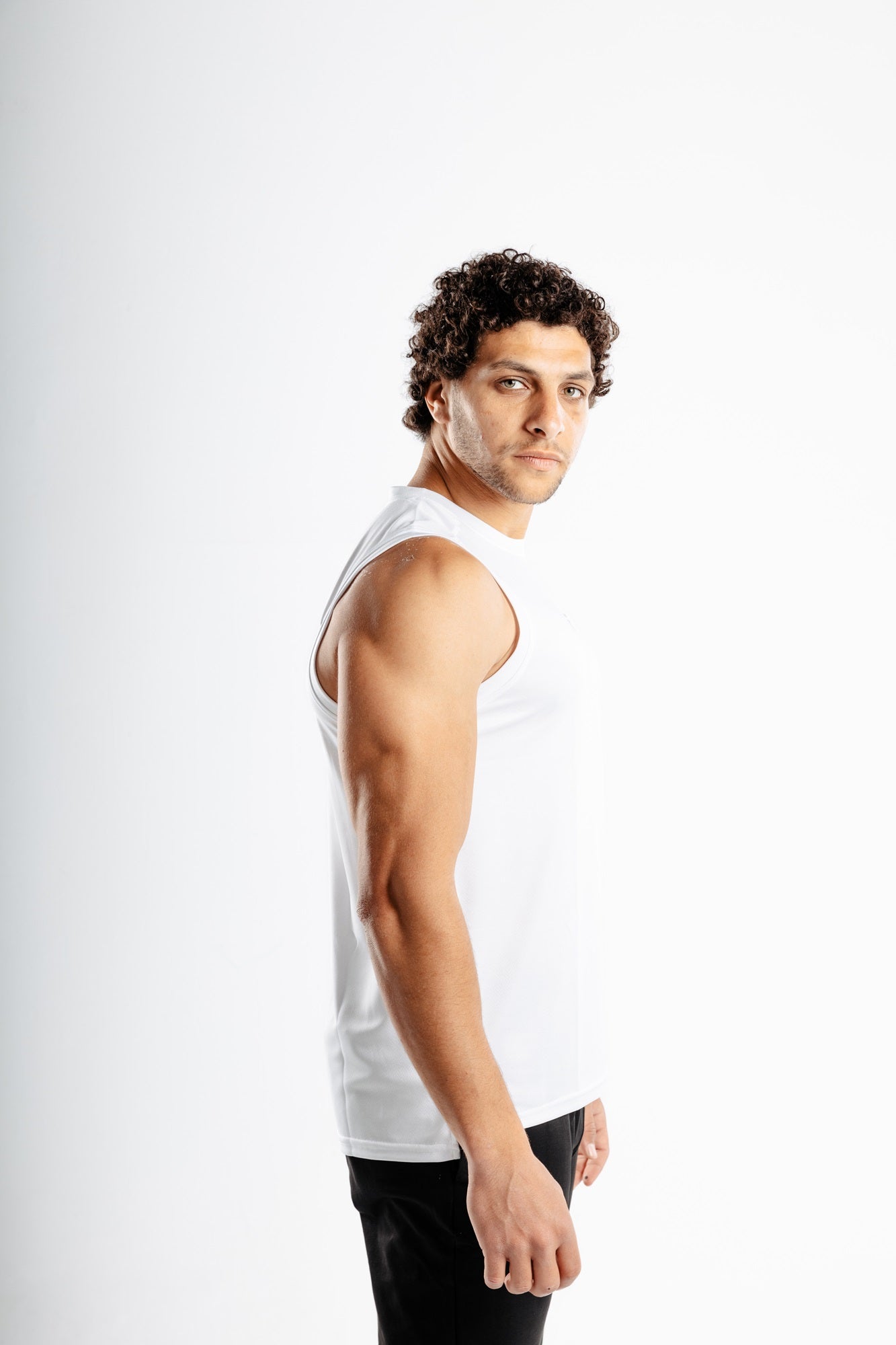 Runic Tank top Wide shoulder White