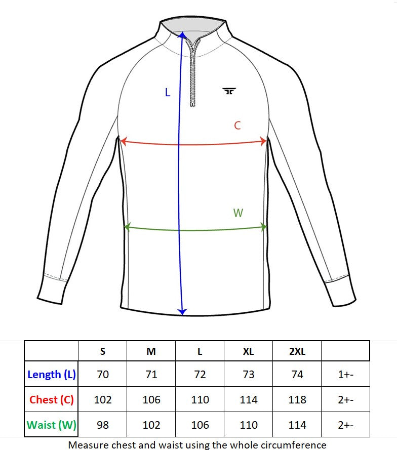 Quarter zipper long sleeve T-shirt White
