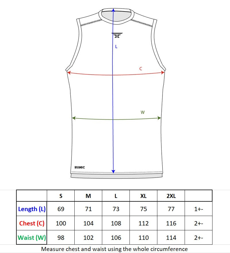 Runic Tank top Wide shoulder White