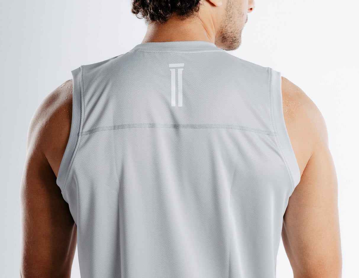 Runic Tank top Wide shoulder Grey