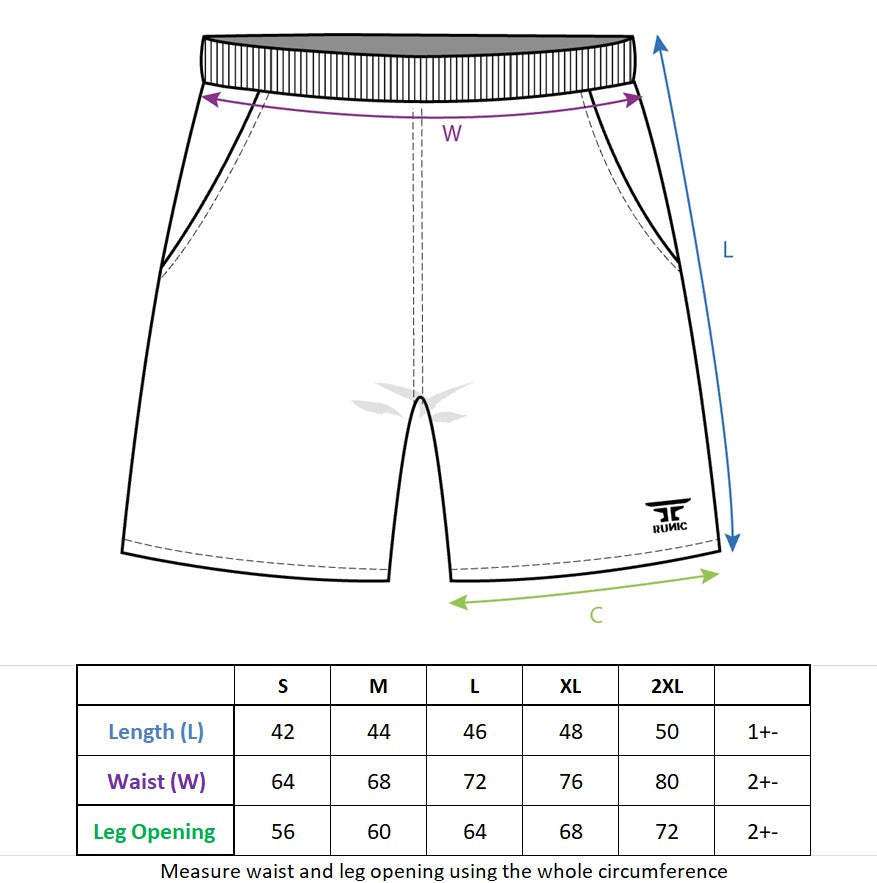 Runic Shorts Black