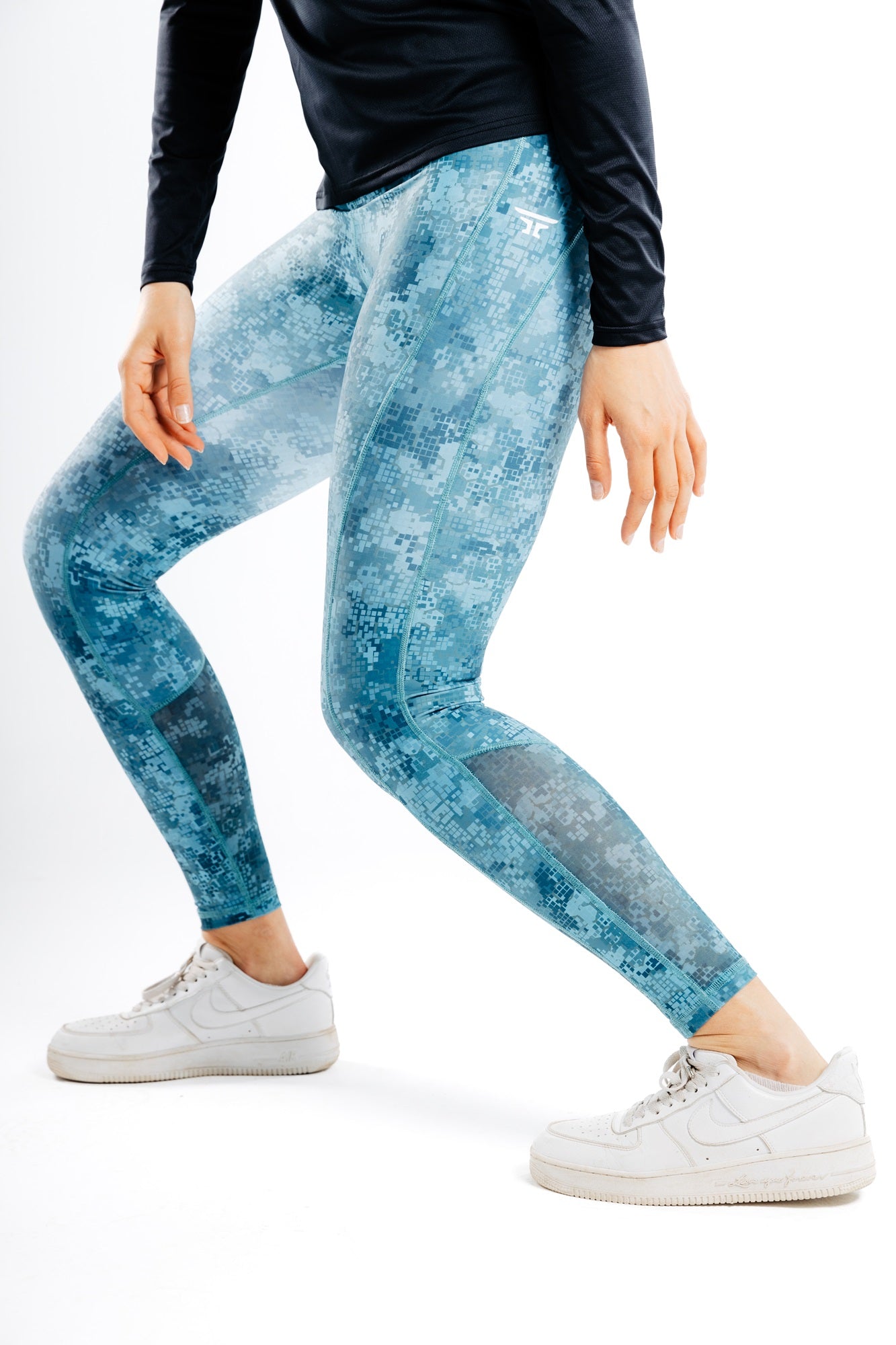 Runic women's leggings Camo Blue