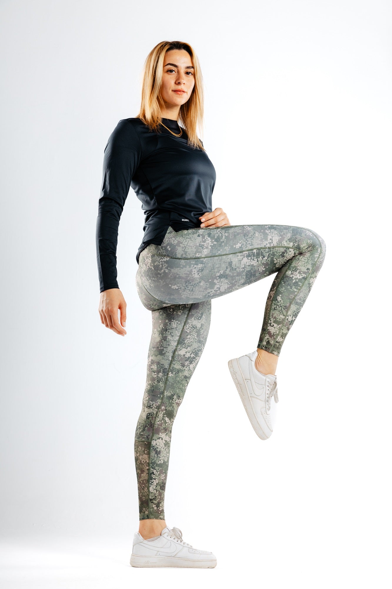 Runic women's leggings Camo Olive
