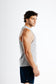 Runic Drop Arm Tank top Grey