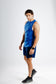 Runic Drop Arm Tank top Blue