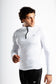 Quarter zipper long sleeve T-shirt White