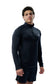 Quarter zipper long sleeve T-shirt black
